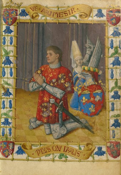 Simon de Varie Kneeling in Prayer by Jean Fouquet